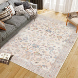 Garvee 5'x7' Area Rugs for Living Room Vintage Washable Non Slip Rugs for Dining Room Bedroom Indoor Rugs for Office Beige - Beige