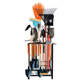 Garvee 15″×15″×27.2″ Garden Tool Organizer, Metal Yard Tools Storage, Yard Tool Organizer, Heavy Duty Garden Tool Organizer for Garage, Garage Tool Organization and Storage for Garage, Shed, Outdoor, Tool Stand, Black - Black