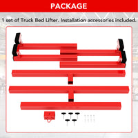 Garvee Adjustable Truck Box Bed Lift Up to 6 Ft, 800LB Capacity Heavy Duty Steel Powder Coated for Pickup Trucks, Durable Black Finish