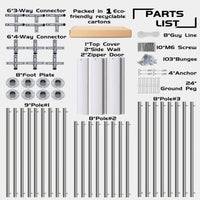 Garvee 12' x 20' x 11' Heavy-Duty Portable Garage with Canopy Roof, Roll-Up Windows, Galvanized Steel Frame, Water-Resistant, Front & Back Doors, White, Outdoor Storage