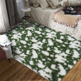 Garvee 5x7 Green Area Rug for Living Room Fluffy Carpets Rug Soft Plush Shaggy Rugs for Bedroom Fuzzy Comfy Shag Rugs Large Modern Cowprint Rug for Dorm Boys Kids Nursery Room - Green Multi