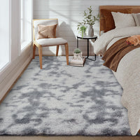 Garvee Fluffy & Sheepskin Light Grey 9x12 Thick Fuzzy Area Rug, Non-Slip Non-Shedding for Playroom Bedroom Nursery Kids Room