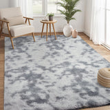 Garvee Fluffy & Sheepskin Light Grey 8x10 Faux Fur Shag Rug, Non-Slip Tie Dye Plush Fuzzy for Bedroom Kids Nursery Dorm - Light Gray