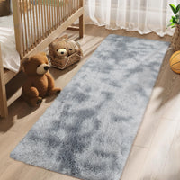 Garvee Fluffy & Sheepskin Light Grey 2x6 Runner Fuzzy Plush Rug, Non-Slip Shaggy for Hallway Kitchen Living Room Bedroom
