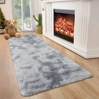 Garvee Fluffy & Sheepskin Light Grey 2x6 Runner Fuzzy Plush Rug, Non-Slip Shaggy for Hallway Kitchen Living Room Bedroom