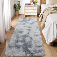 Garvee Fluffy & Sheepskin Light Grey 2x6 Runner Fuzzy Plush Rug, Non-Slip Shaggy for Hallway Kitchen Living Room Bedroom