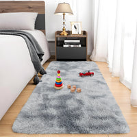 Garvee Fluffy & Sheepskin Light Grey 2x8 Area Rug for Living Room Plush Shag Rugs for Bedroom Nursery Room Soft Shaggy Rug Anti-Slip Kids Playroom Fuzzy Rugs for Dining Room Decor Floor Carpet