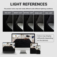 Garvee Fluffy & Sheepskin Pure Black 8x10 Shaggy Plush Rug, Non-Slip Furry Modern Accent for Bedroom Living Room