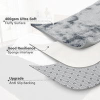 Garvee Fluffy & Sheepskin Light Grey 2x6 Runner Fuzzy Plush Rug, Non-Slip Shaggy for Hallway Kitchen Living Room Bedroom