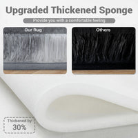 Garvee Fluffy & Sheepskin Light Grey 2.6x4.9 Area Rug for Bedroom Plush Rug Non-Slip Carpet Shaggy Rug for Living Room Bedroom Dining Room Kitchen Office Nursery Bedroom Decor,Grey