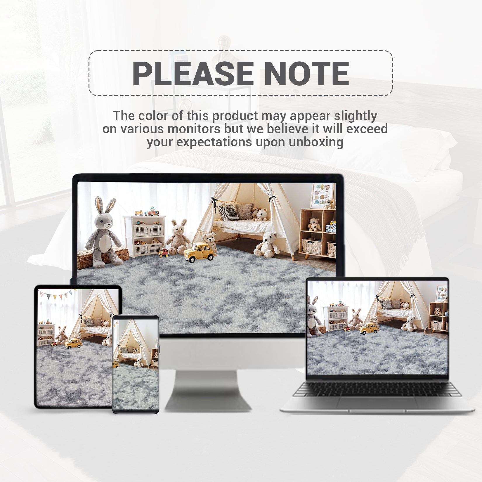 Garvee Fluffy & Sheepskin Light Grey 2x6 Runner Fuzzy Plush Rug, Non-Slip Shaggy for Hallway Kitchen Living Room Bedroom