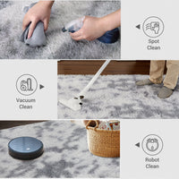 Garvee 5' x 8' Ultra Soft Shag Area Rug, Fuzzy Non-Slip Washable Carpet for Living Room, Bedroom & Nursery, Tie-Dye Light Gray