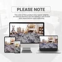 Garvee Fluffy & Sheepskin Deep Grey Tie-Dye 63"×79" Area Rugs Shaggy Rug for Bedroom Fuzzy Rug Living Room Rugs Non-Slip Rug for Living Room Bedroom Dining Room Office Plush Rug