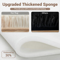 Garvee Fluffy & Sheepskin Light Coffee 8x10 Area Rugs for Bedroom Plush Rug Fuzzy Rug Living Room Rugs Non-Slip Rug for Living Room Bedroom Dining Room Office