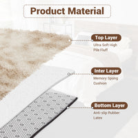 Garvee Fluffy & Sheepskin Light Coffee 8x10 Area Rugs for Bedroom Plush Rug Fuzzy Rug Living Room Rugs Non-Slip Rug for Living Room Bedroom Dining Room Office