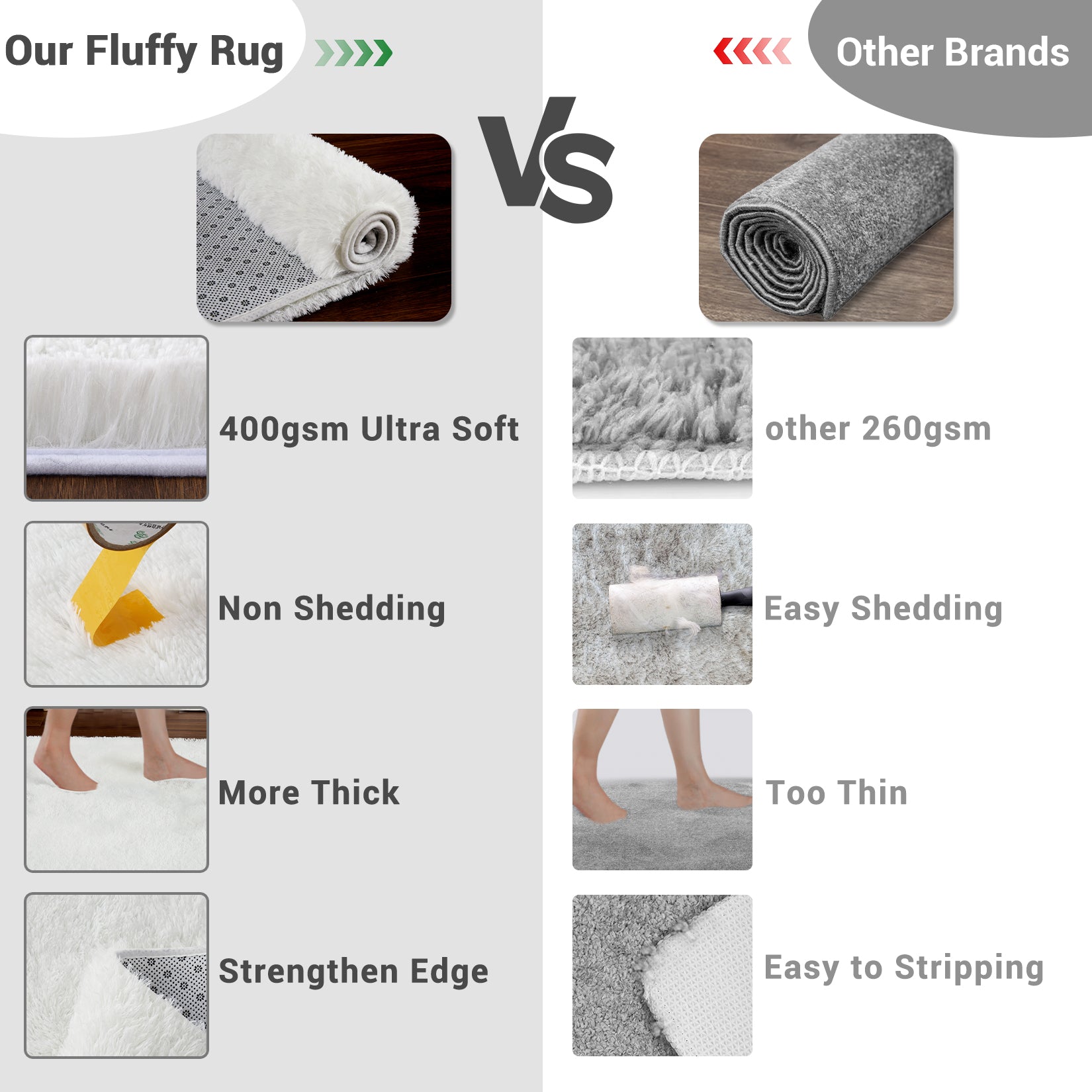 Garvee Fluffy & Sheepskin White 10x13 Area Rugs Extra Large Plush and Thick Faux Fur Shag Rug for Living Room Non-Slip Non-Shedding Accent Rug Carpet for Bedroom, Fuzzy Shaggy Rugs for Kids Nursery Dorm