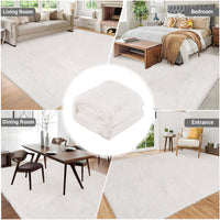 Garvee Fluffy & Sheepskin White 10x13 Area Rugs Extra Large Plush and Thick Faux Fur Shag Rug for Living Room Non-Slip Non-Shedding Accent Rug Carpet for Bedroom, Fuzzy Shaggy Rugs for Kids Nursery Dorm