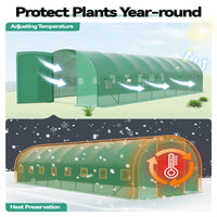 Garvee Greenhouse for Outdoor Plants Tie-Door-L Fully Enclosed Walk-In Kit Durable Material Pest & Rodent Resistant Ideal for Garden
