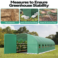Garvee Greenhouse for Outdoor Plants Tie-Door-L Fully Enclosed Walk-In Kit Durable Material Pest & Rodent Resistant Ideal for Garden