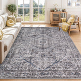 Garvee 10x13 Area Rugs for Living Room Washable, Soft Vintage Large Bedroom Rugs Boho Farmhouse Low Pile Non-Slip Indoor Carpet Rugs for Dining Room (Taupe, 10'x13') - Taupe