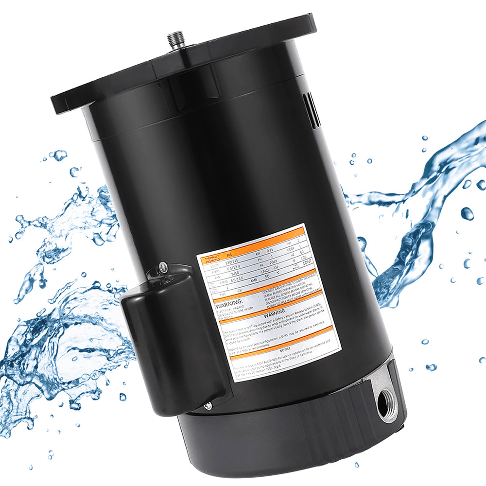 Garvee B2853 Pool Pump Motor Replacement 1.5HP 3450RPM Dual Voltage 115V/230V Compatible With A.O. Smith Century P56Y Frame Overheat Protection Swimming Pool Pump Parts