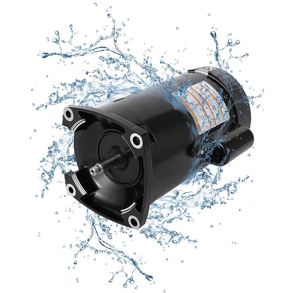 Garvee B2853 Pool Pump Motor Replacement 1.5HP 3450RPM Dual Voltage 115V/230V Compatible With A.O. Smith Century P56Y Frame Overheat Protection Swimming Pool Pump Parts