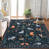 Garvee Soft Geometric Bedroom Rugs Memory Foam Carpet Floral Cozy Area Rugs for Living Room 0.3 Inch Foldable - Black