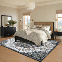 Garvee Vintage Washable Bedroom Rug - Soft Accent Rugs for Living Room, Non-Slip Non-Shedding Low-Pile Entryway Rug, Soft Print Pattern Indoor Rug