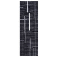Garvee Modern Abstract Runner Rug 2x6 Washable Non Slip Runner for Hallway Linear Geometric Ultra Thin Foldable Carpet Runner Stain Resistant Soft Stripe Indoor Rug for Kitchen Bedroom, Black
