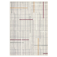 Garvee Washable Modern Rug 9x12 Large Linear Geometric Living Room Rug Non Slip Abstract Foldable Ultra Thin Accent Throw Rug Stain Resistant Soft Carpet for Home Office Decor, Beige