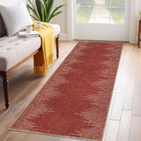 Garvee 2x6 Red Striped Runner Rug Washable Hallway Runner Rug Farmhouse Kitchen Rug Non Slip Stain Resistant Minimalistic Indoor Soft Rug for Kitchen Hallway Bedroom Laundry Room - Red