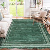 Garvee Modern Green 5x7 Abstract Washable Rug for Bedroom, Non-Slip Non-Shedding Soft Living Room Rug, Minimalist Irregular Low-Pile Throw Carpet for Dining Room Home Office - Green