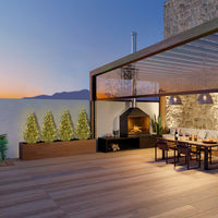 Garvee 3ft Artificial Cedar Topiary Tree Set of 2, Small Lighted Faux Evergreen Cypress Trees with 78 Led Lights, Outdoor Fake Potted Pruned Plants for Front Porch, Garden