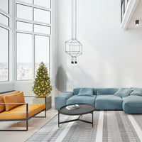 Garvee 3ft Artificial Cedar Topiary Tree Set of 2, Small Lighted Faux Evergreen Cypress Trees with 78 Led Lights, Outdoor Fake Potted Pruned Plants for Front Porch, Garden