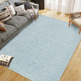 Garvee 5'x7' Area Rugs for Living Room Modern Stripe Style Low Pile Non Skid Washable Ultra-Thin Low Pile Carpets Bedroom Office Blue - Blue