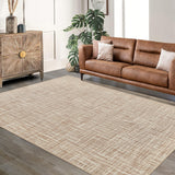 Garvee 10x13 Area Rugs, Modern Solid Low-Pile Washable Rugs, Non-Slip Stain-Resistant Non Shedding, Indoor/Outdoor Mat Runners Carpet for Kitchen Bathroom Living Room Bedroom, Camel - Camel