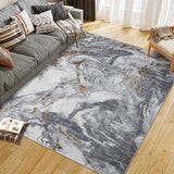 Garvee 10'x13'Soft Modern Abstract Boho Area Rugs for Living Room Washable Large Machine Rug Non-Slip Faux Wool Vintage Carpet for Bedroom Farmhouse Dining Room Kids Room Gray - Gray