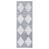 Garvee Plaid Grey 2x6 Washable Runner Rug Modern Geometric Carpet Runner with Non-Slip Backing, Contemporary Accent Carpet, Foldable Low Pile Indoor Mat for Bedroom, Kitchen, Laundry