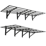 Garvee Folding Garage Storage Shelving Wall Mounted, 2 Pack 2x6ft Garage Shelves, 1600 Lbs Heavy Duty Sturdy Storage Organizer Racks for Shop, Shed, Black