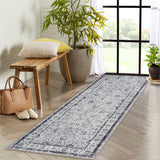 Garvee Washable Runners for Hallways Boho 2x6 Kitchen Runner Rugs Non Skid Washable Indoor Bathroom Carpet Distressed Carpet Runners for Bedroom Entryway Foyer Grey - Gray