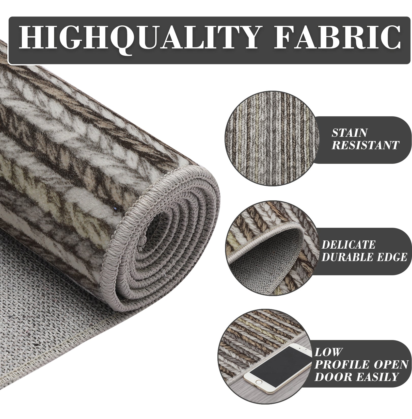 Garvee 9x12 Area Rug Modern Striped Rugs for Living Room Printed Braid Rugs Large Area Rugs Non-Slip Soft Gradient Rug for Bedroom Print Thin Abstract Carpet for Home Office, Grey