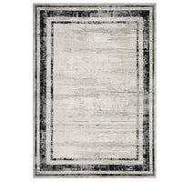 Garvee Large Living Room Rug 9x12 Modern Border Rug Soft Bedroom Rug Washable Rug with Rubber Backing, Contemporary Minimalist Rug, Distressed Accent Rug, Foldable Printed Rug