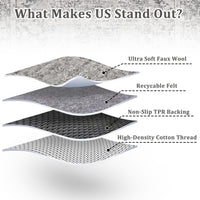 Garvee Area Rug Floral Washable Non-Slip Low-Pile Rugs for Living Room Kitchen, Lightweight, Soft, 0.3 Inch, Multi-Color