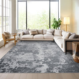 Garvee Washable Flatweave Modern Abstract Area Rug, Stain Resistant 6x9 Non-Slip Floor Carpet Accent Rug for Bedroom Dining Living Room Entry Grey - Gray
