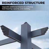 Garvee 12x20 Ft Aluminum Pergola with Adjustable Canopy, Reinforced Powder-Coated Frame, Waterproof UV-Resistant Canopy, Stable Base, Outdoor Garden Deck Shelter