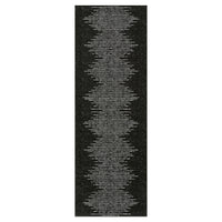 Garvee Washable Runner Rug 2x6 Modern Stripe Geometric Runner, Soft Thin Low Pile Abstract Entryway Rug, Indoor Non Shedding Foldable Floor Carpet, Accent Printed Mat for Hallway, Black-Middle Striped