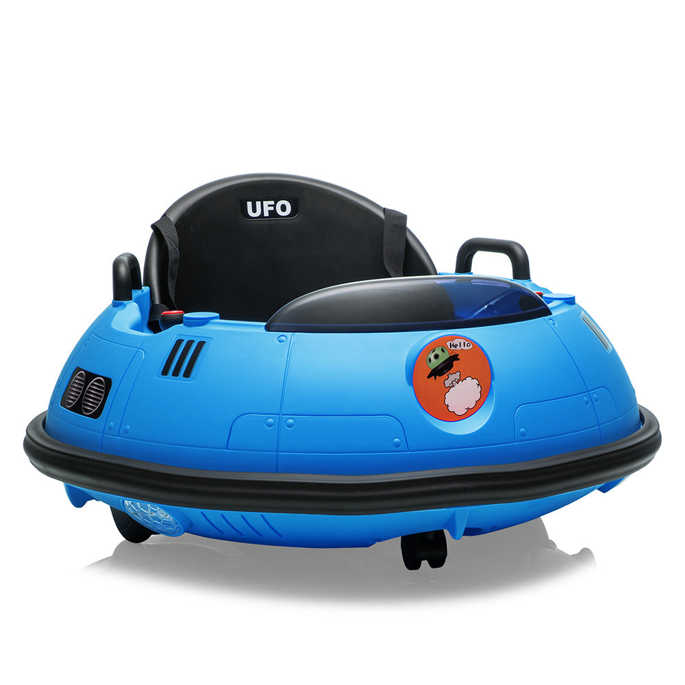 Garvee Ride B Series 12V Electric Ride on Bumper Car for Toddlers, Kids Bumper Car with Remote Control, LED Lights & 360 Degree Spin, Indoor and Outdoor for 18+ Months Kids - Blue