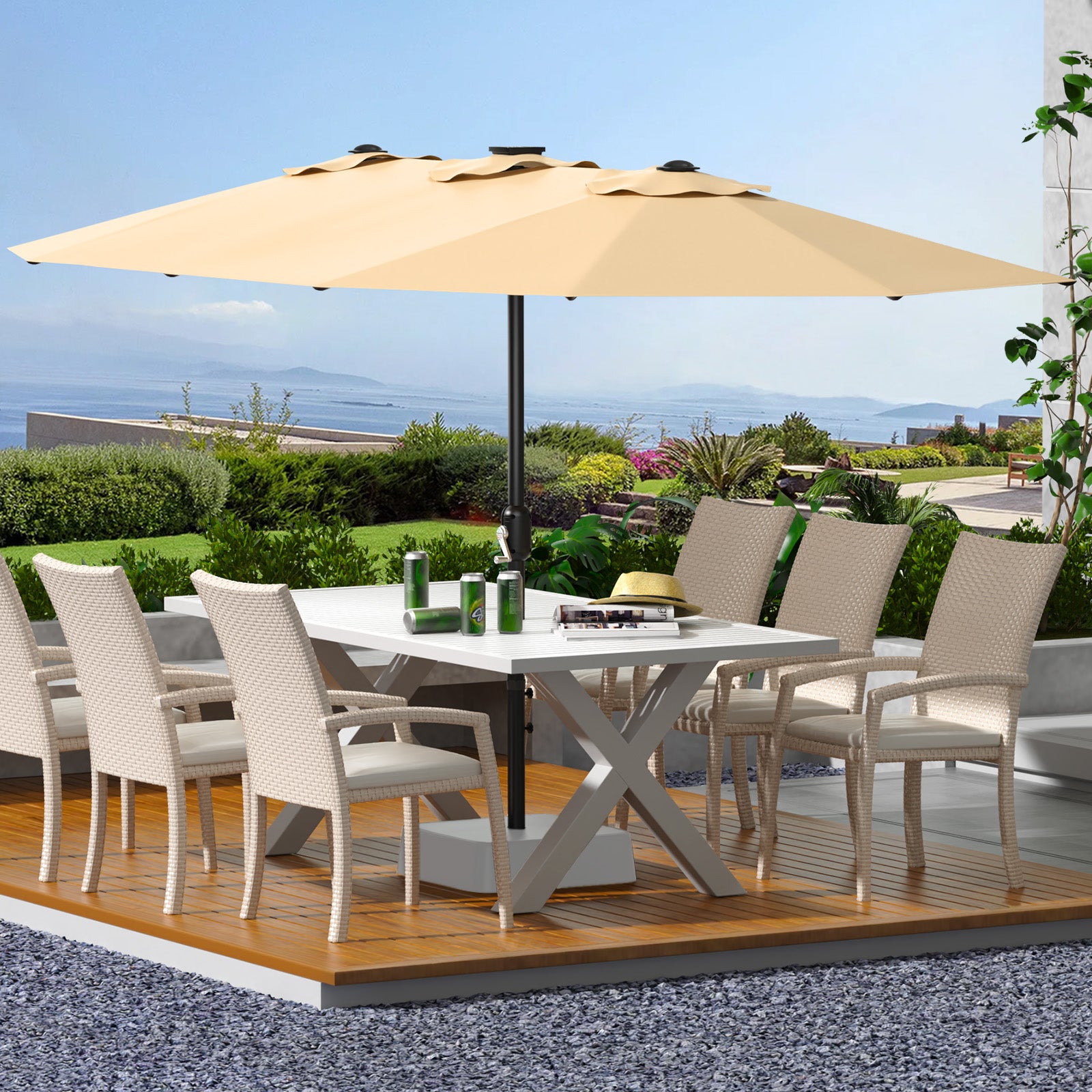gluckstein patio umbrella Treasure Garden Octagon AKZ Plus Outdoor Umbrella, Black route lines neatly and keep all gear clear of fabric and moving parts Messina Square Umbrella from Skagerak