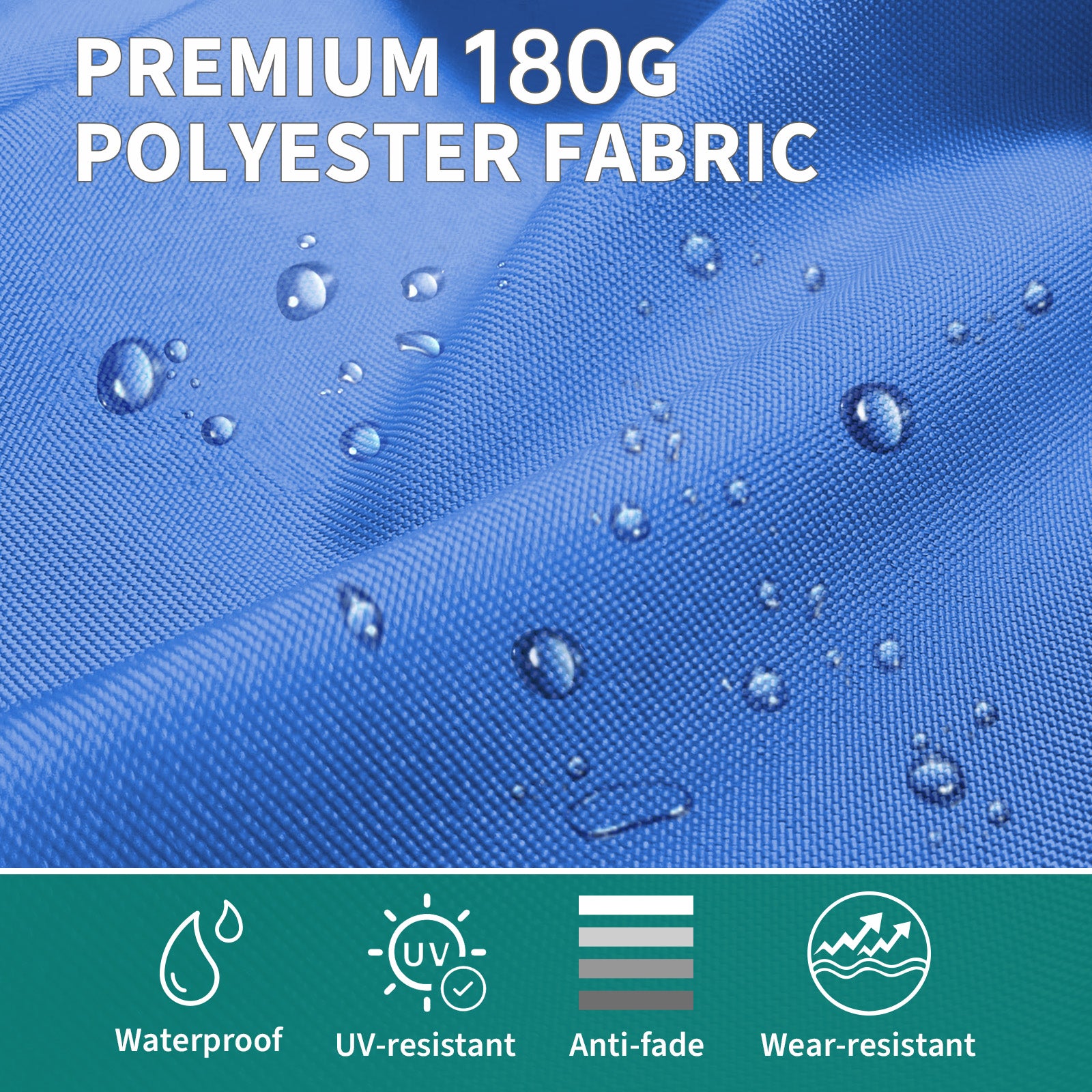 Garvee 13' Double-Sided Umbrella, Outdoor Patio Umbrellas, Rectangle Market Umbrella with Crank Handle, Large Patio Umbrell for Poolside Backyard, Navy Blue