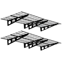 Garvee 2'x6' 2Pcs Heavy Duty Foldable Shelves - 1600LB Steel Wall Storage for Garage/Warehouse/Laundry